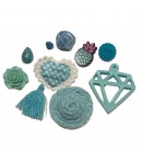 LOT ACCESSOIRES ATILOLOU TONS BLEU