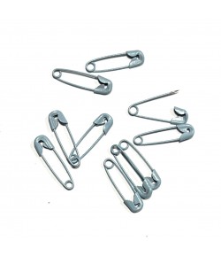 10 MINI EPINGLES A NOURRICE BLEU CIEL 18MM