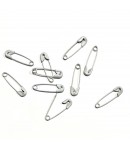 10 MINI EPINGLES A NOURRICE BLANC 18MM