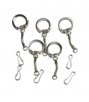 MOUSQUETONS ARGENT 25X60MM X5