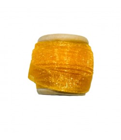RUBAN EN TULLE JAUNE SOLEIL 0.6CMX2M