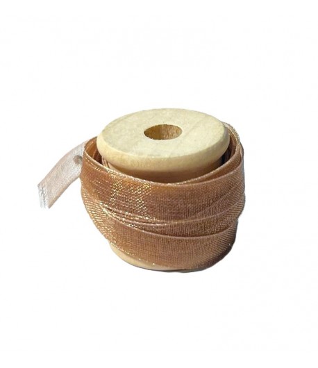 RUBAN EN TULLE MARRON GLACE 0.6CMX2M