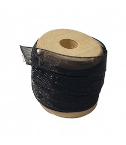 RUBAN EN TULLE NOIR 0.6CMX2M