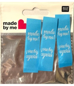 ETIQUETTES MADE BY ME  - BLEU X3 20X80MM