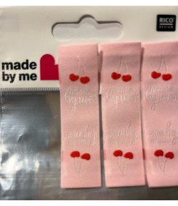 ETIQUETTES MADE BY ME  - ROSE X3 20X80MM