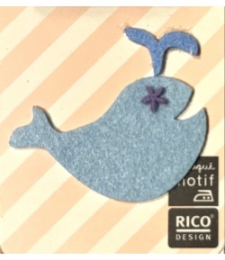 ECUSSON A REPASSER EN FEUTRINE BALEINE 4.1X3.7CM