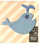 ECUSSON A REPASSER EN FEUTRINE BALEINE 4.1X3.7CM