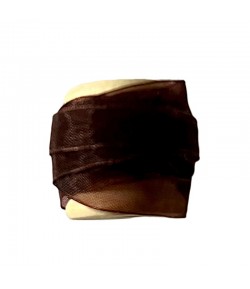 RUBAN EN TULLE BRUN 0.6CMX2M