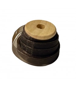 RUBAN EN TULLE BRUN FONCE 0.6CMX2M