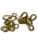 5 FERMOIRS CROCHET OR