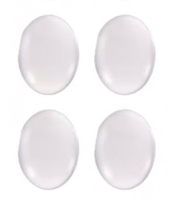 CABOCHONS OVAL TRANSPARENTS 2.1X2.9CM X4