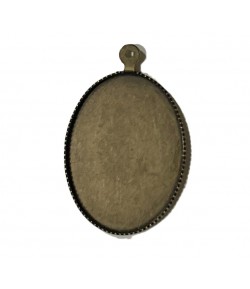 PENDENTIF BRONZE OVAL 2.2X3.5CM