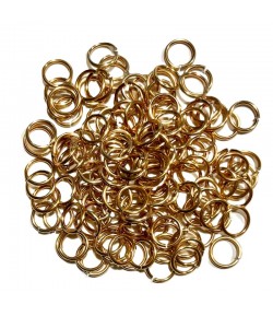 ANNEAUX EN ALUMINIUM 12MM DORE X120