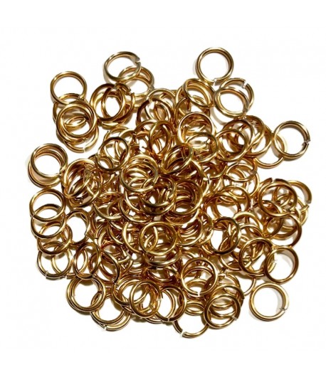 ANNEAUX EN ALUMINIUM 12MM DORE X120