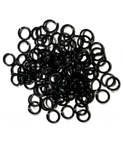 ANNEAUX EN ALUMINIUM 12MM NOIR X120