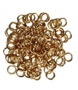 ANNEAUX EN ALUMINIUM 10MM DORE X135