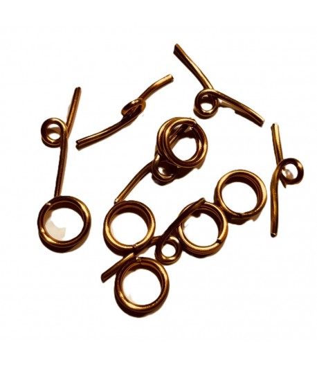 FERMOIRS BARETTE EN ALUMINIUM DORE X6