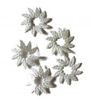 FLEURS BLANCHES DECO 4.4X4.4CM X5