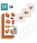 KIT 3D A BRODER ORANGE FLORAL - STITCH AND DO - STDO236