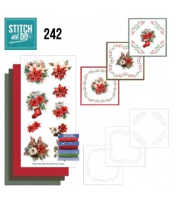 KIT 3D A BRODER FLORAL CHRISTMAS - STITCH AND DO - STDO242