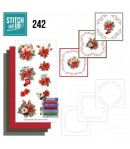 KIT 3D A BRODER FLORAL CHRISTMAS - STITCH AND DO - STDO242