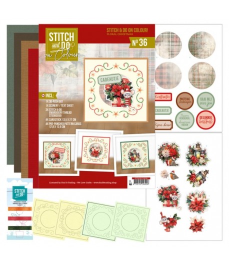 KIT COMPLET FEUILLES 3D FLORAL CHRISTMAS 10036