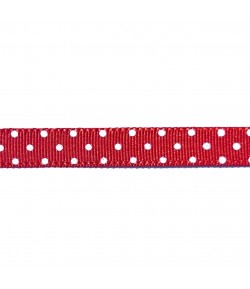 RUBAN POIS ROUGE 10MM - 1M