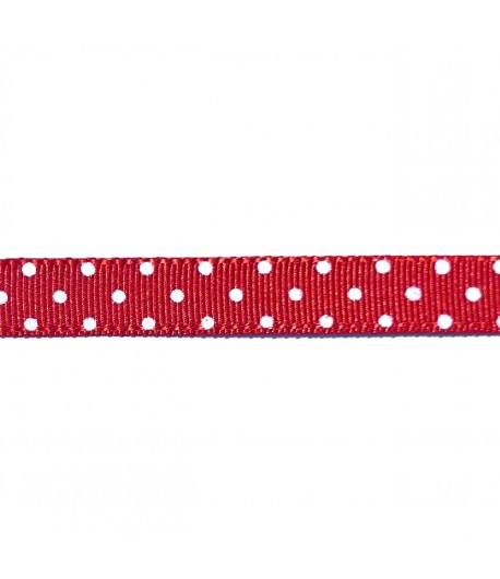 RUBAN A POIS ROUGE 1CM - 1M