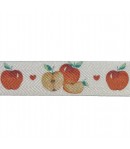 RUBAN ECRU POMMES 2CM  - 1 M