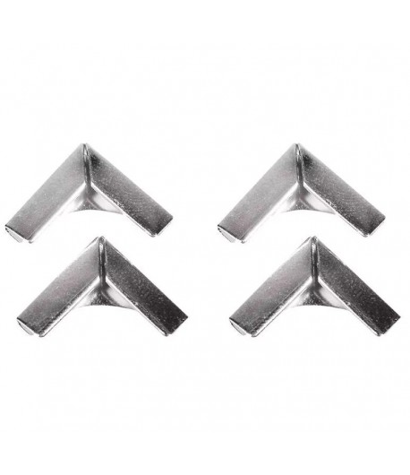 ANGLES EN METAL ARGENT 14X14MM X4