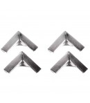 ANGLES EN METAL ARGENT 14X14MM X4