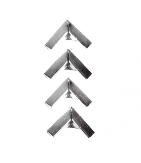 ANGLES EN METAL ARGENT 21X21MM X4