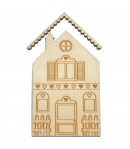FORME EN BOIS MAISON 8.9X14.5X0.2CM
