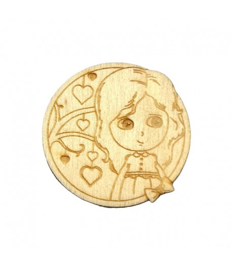 FORME EN BOIS ROND FILLETTE 4.9X0.2CM