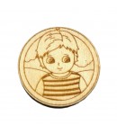 FORME EN BOIS ROND GARCON 4.9X0.2CM