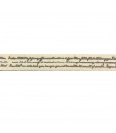 RUBAN ECRU TEXTES 1CM - 1M