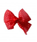 NOEUD VOILE ROUGE A POIS 5X4.5CM