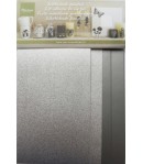 FEUILLETS ADHESIFS ARGENT 10X22.9CM X4