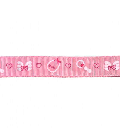RUBAN ROSE BABY 1.6CM - 1 METRE