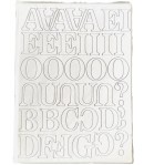 CHIPBOARD LETTRES ET CHIFFRES EN CARTON BLANC