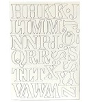 CHIPBOARD LETTRES ET CHIFFRES EN CARTON BLANC