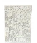 CHIPBOARD LETTRES ET CHIFFRES EN CARTON BLANC