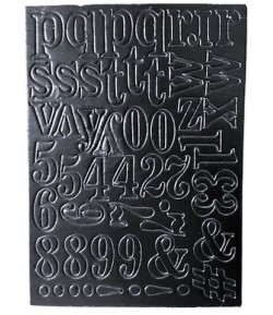CHIPBOARD LETTRES ET CHIFFRES EN CARTON NOIR