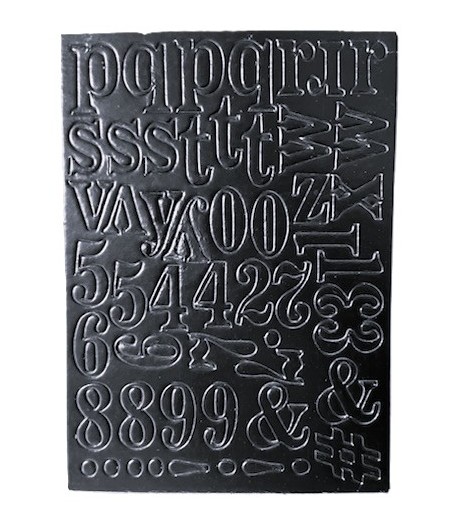 CHIPBOARD LETTRES ET CHIFFRES EN CARTON NOIR