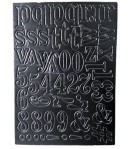 CHIPBOARD LETTRES ET CHIFFRES EN CARTON NOIR