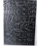 CHIPBOARD LETTRES ET CHIFFRES EN CARTON NOIR