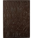 CHIPBOARD LETTRES ET CHIFFRES EN CARTON MARRON