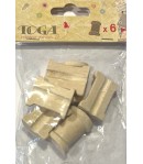 DEMI BOBINES EN BOIS X 6