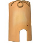 TUILE ARRONDIE EN TERRE CUITE 13.8X23CM