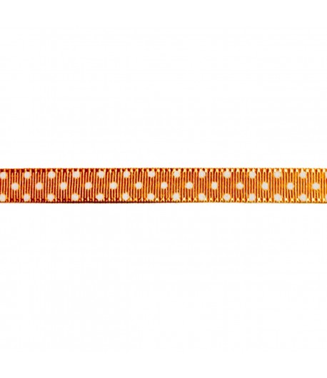 RUBAN A POIS ORANGE 1CM - 1M